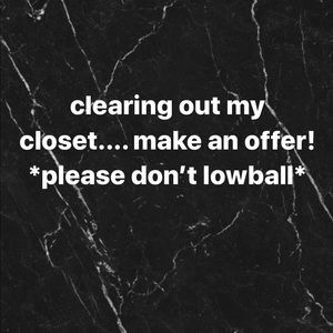 i’m clearing out my closet! make an offer!